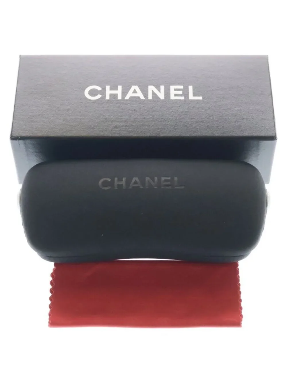 Chanel CC Logo Sunglasses Rimless Green Lens Eyewear